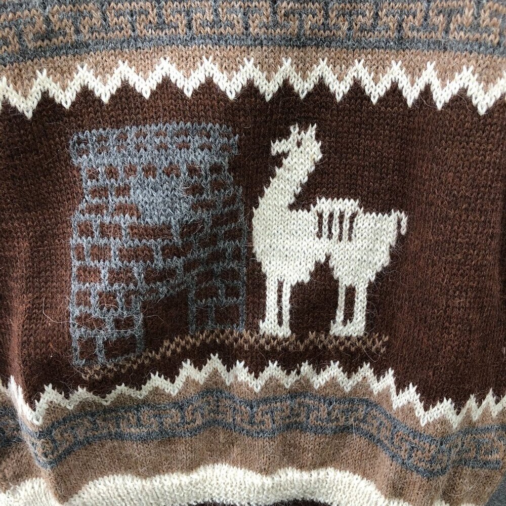Kids Brown Llama Sweater - Picture 7 of 7